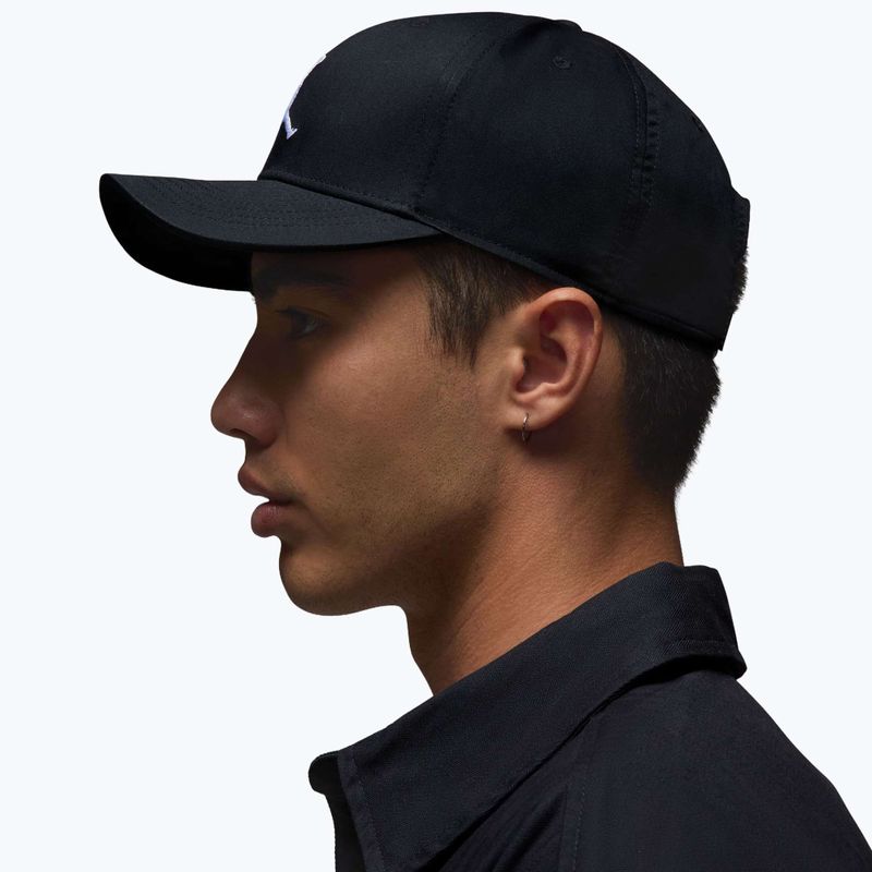 Șapcă cu cozoroc Jordan Rise Structured Curved-Bill negru/alb 6