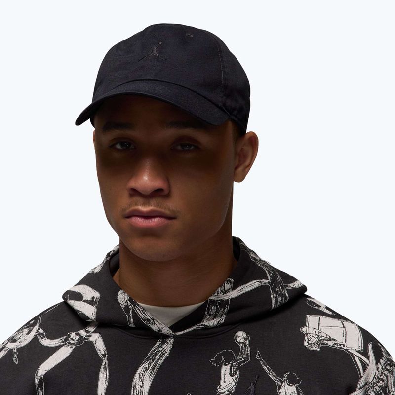 Șapcă cu cozoroc Jordan Club Unstructured Curved-Bill negru/negru 5