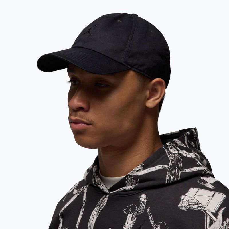 Șapcă cu cozoroc Jordan Club Unstructured Curved-Bill negru/negru 7