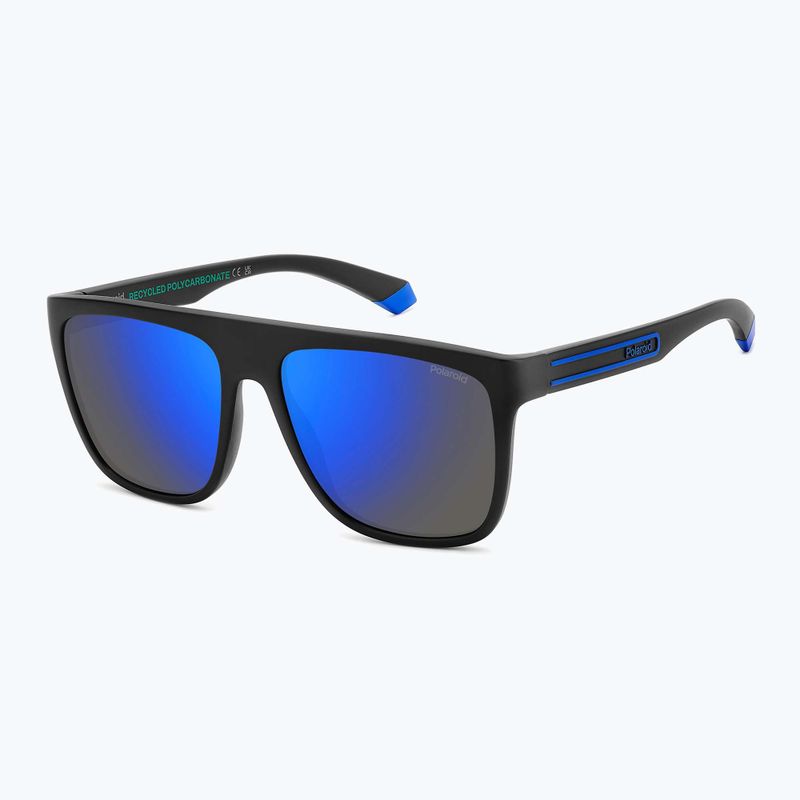 Ochelari de soare pentru bărbați Polaroid PLD 2162/S matte black blue/blue mirror polarized 2