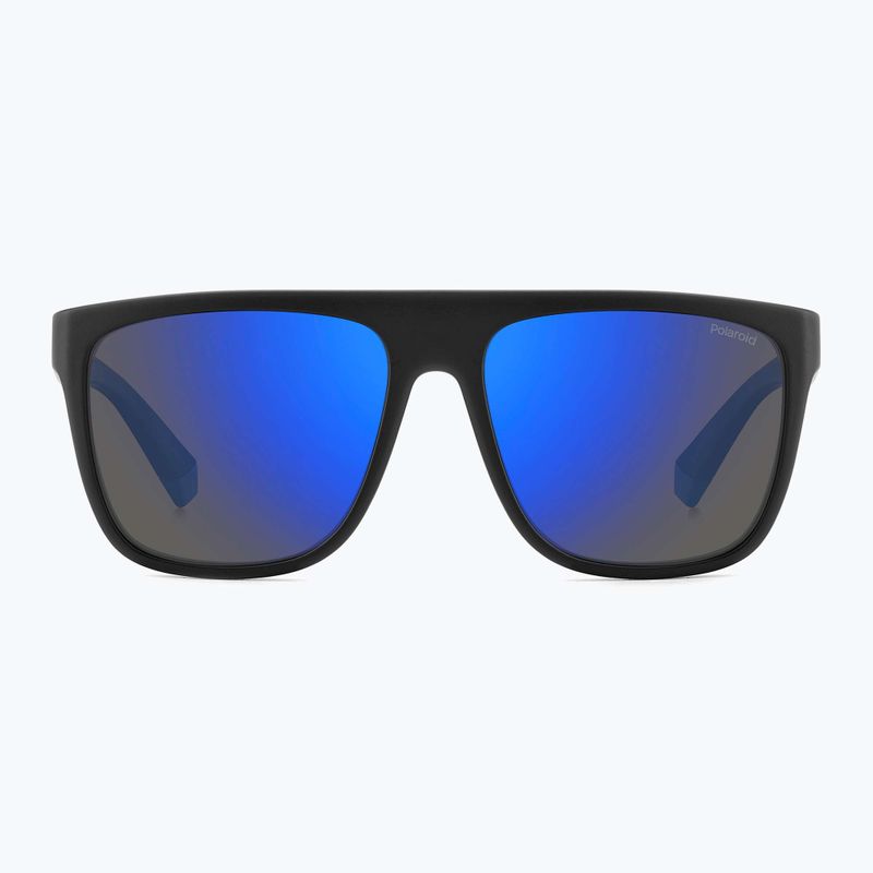 Ochelari de soare pentru bărbați Polaroid PLD 2162/S matte black blue/blue mirror polarized 3
