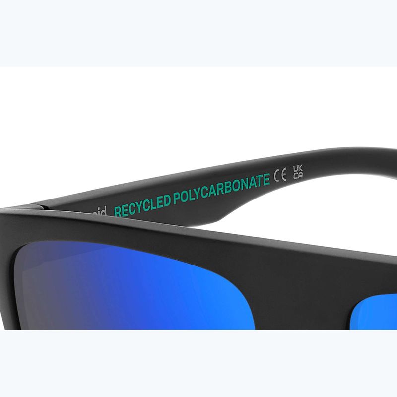 Ochelari de soare pentru bărbați Polaroid PLD 2162/S matte black blue/blue mirror polarized 6