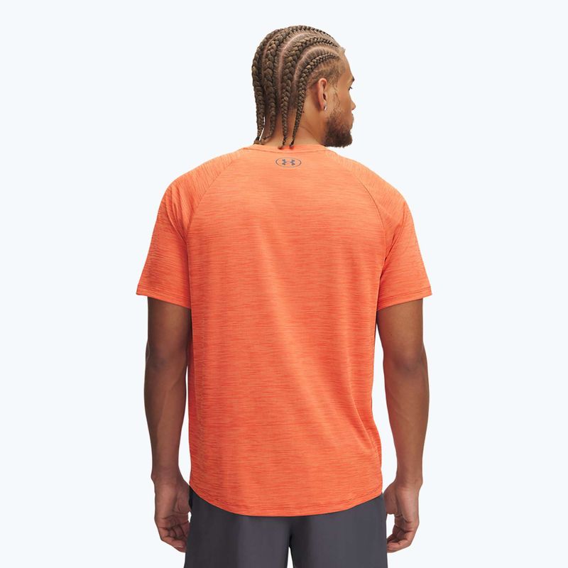 Tricou de antrenament pentru bărbați Under Armour Tech Textured fire/ares red/castlerock 2