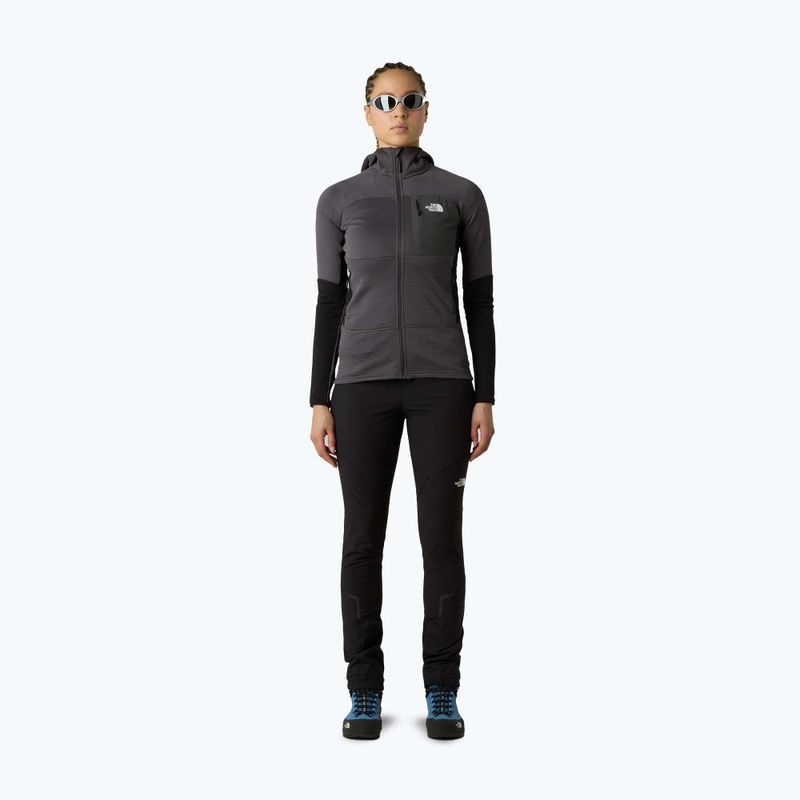 Bluză pentru femei The North Face Polartec Powergrid Stormgap Hoodie anthracite grey/bla 2