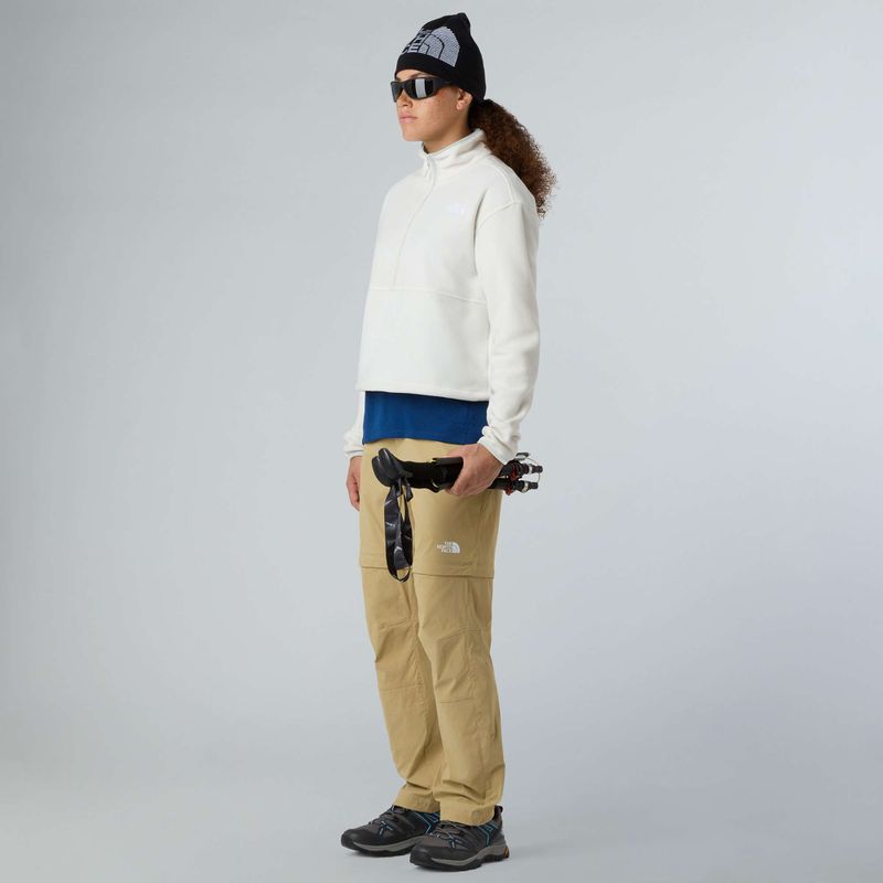 Bluză pentru femei The North Face Glacier Fleece 1/2 Zip Short white dune 2