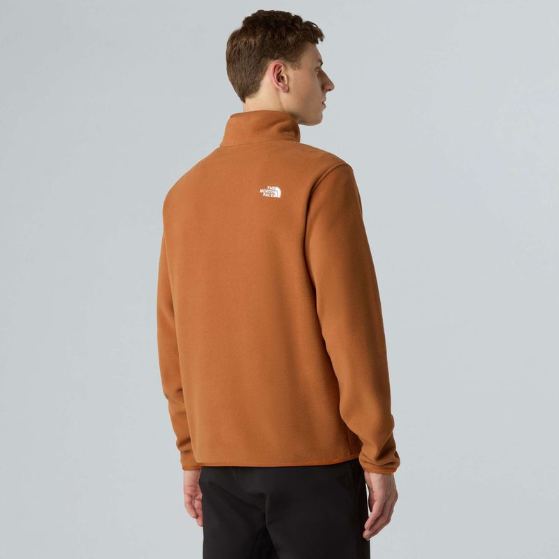 Bluză  pentru bărbați The North Face Glacier Fleece 1/4 Zip burnt umber 3