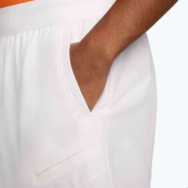 Pantaloni scurți de tenis pentru bărbați Nike Court Dri-Fit Advantage 6" white/black 5