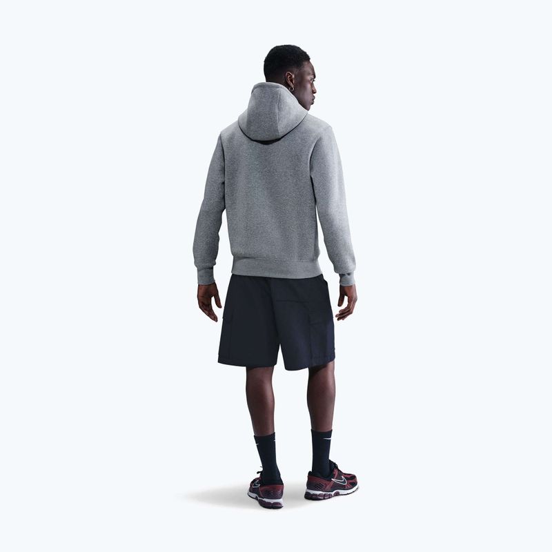Bluză pentru bărbați Nike Club Pullover Hoodie dark grey heather/light smoke grey/white 3