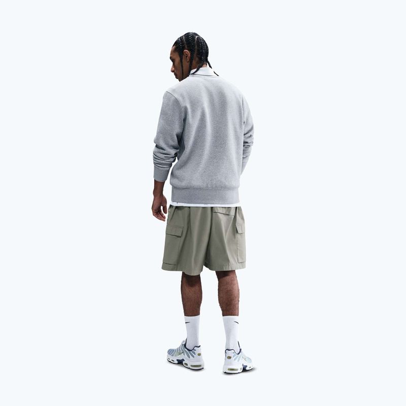 Bluză pentru bărbați Nike Sportswear Club Graphic Fleece Crew dark grey heather/white 3