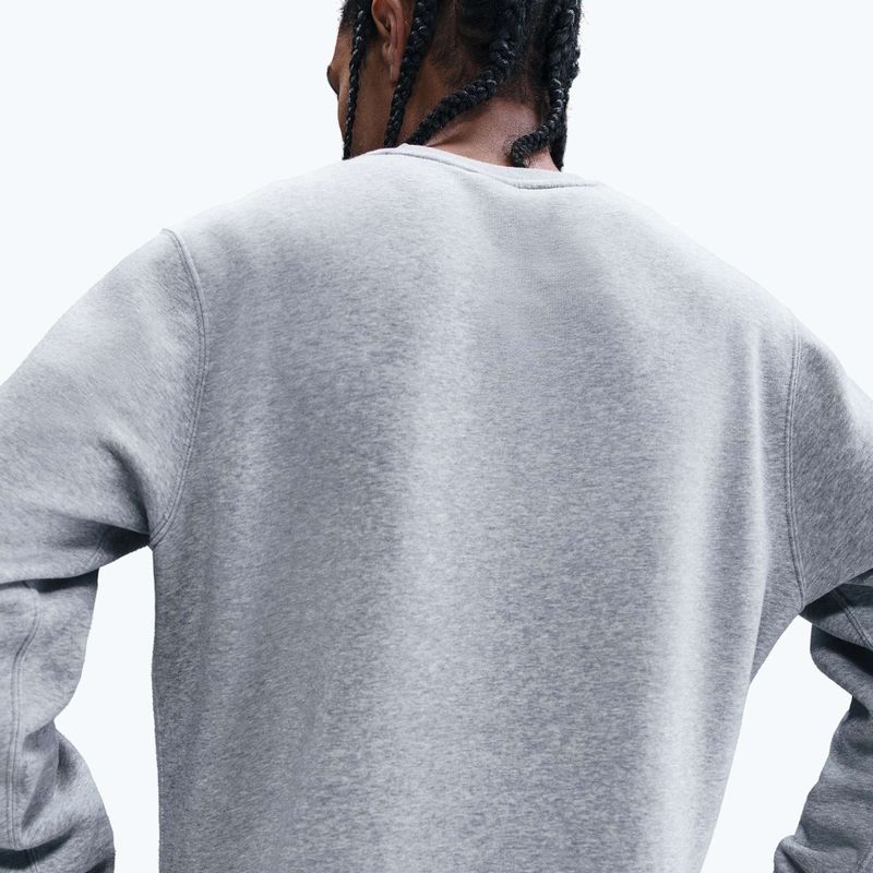 Bluză pentru bărbați Nike Sportswear Club Graphic Fleece Crew dark grey heather/white 5