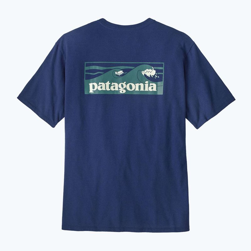 Tricou pentru bărbați Patagonia Boardshort Logo Pocket Responsibili clement blue 3