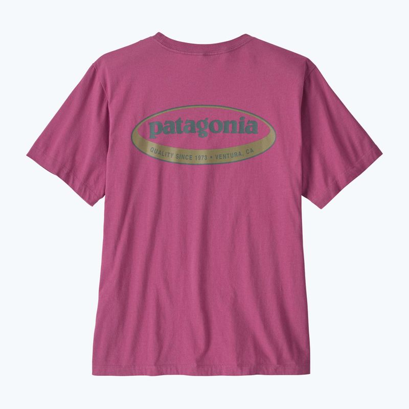Tricou pentru bărbați Patagonia '95 Oval Logo faded magenta 2