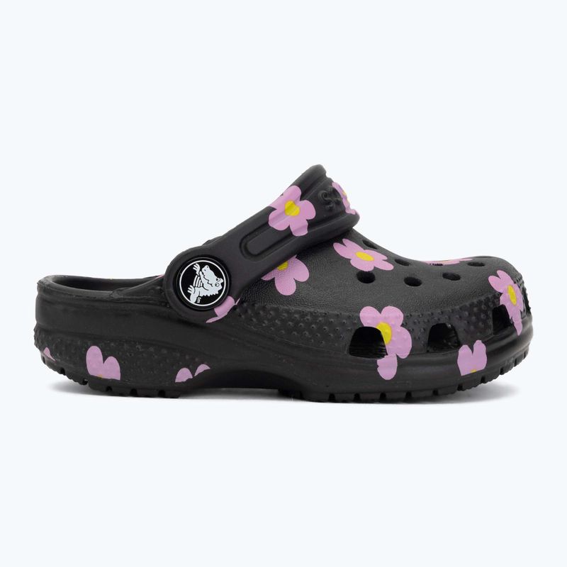 Șlapi pentru copii Crocs Classic Flower 212671 black 3