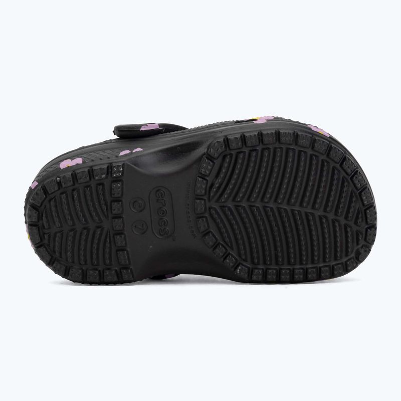 Șlapi pentru copii Crocs Classic Flower 212671 black 5