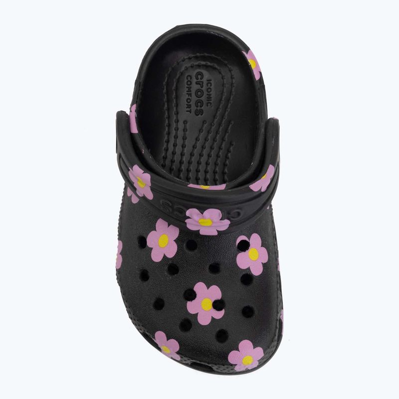 Șlapi pentru copii Crocs Classic Flower 212671 black 6