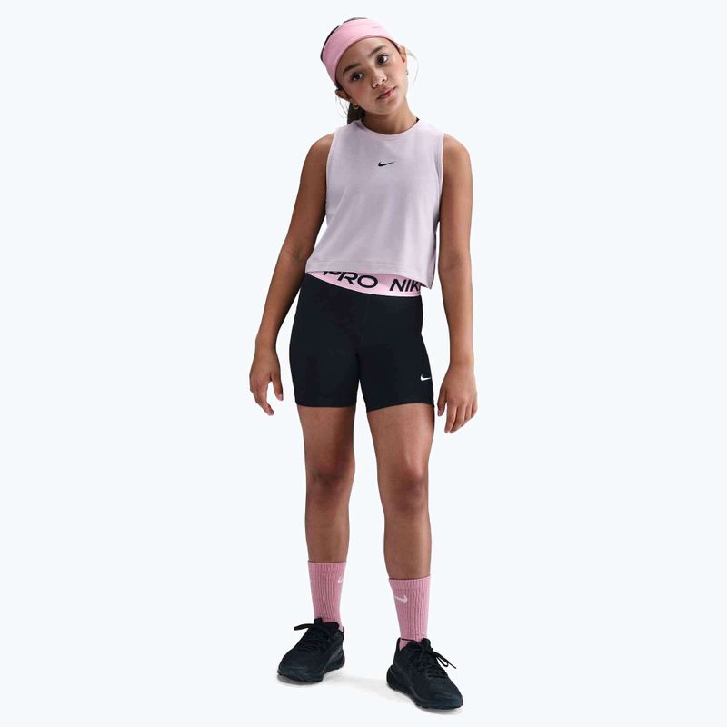 Pantaloni scurți pentru copii Nike Pro Dri-Fit 5" black/med soft pink/white 2