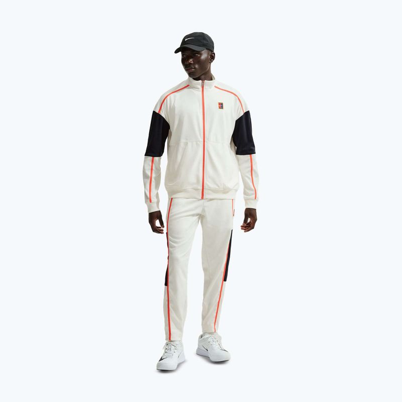 Bluză de tenis pentru bărbați Nike Court Heritage sail/turf orange 2