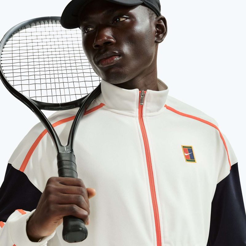 Bluză de tenis pentru bărbați Nike Court Heritage sail/turf orange 4