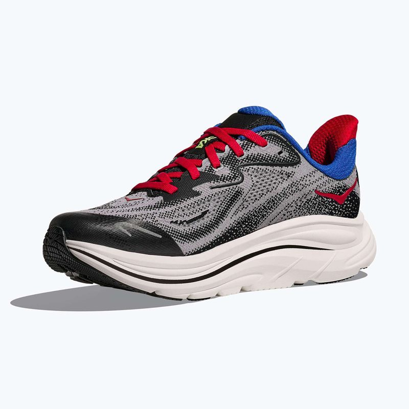 Încălțăminte de alergare pentru copii HOKA Clifton 10 foggy grey/black 4