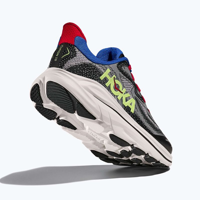 Încălțăminte de alergare pentru copii HOKA Clifton 10 foggy grey/black 5