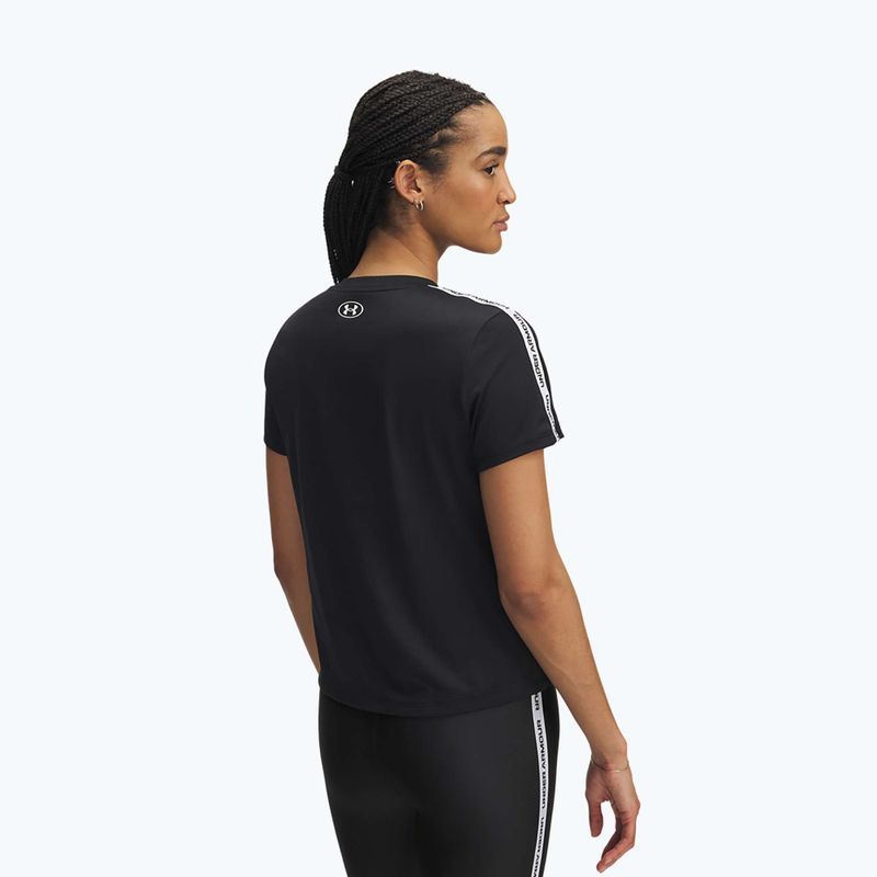 Tricou de antrenament pentru femei Under Armour Tech Wordmark Tape black/white/white 2