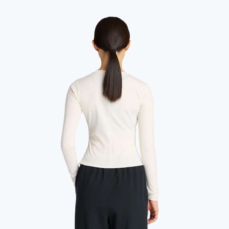 Bluză cu mânecă lungă pentru femei New Balance Micro-Rib albă 2