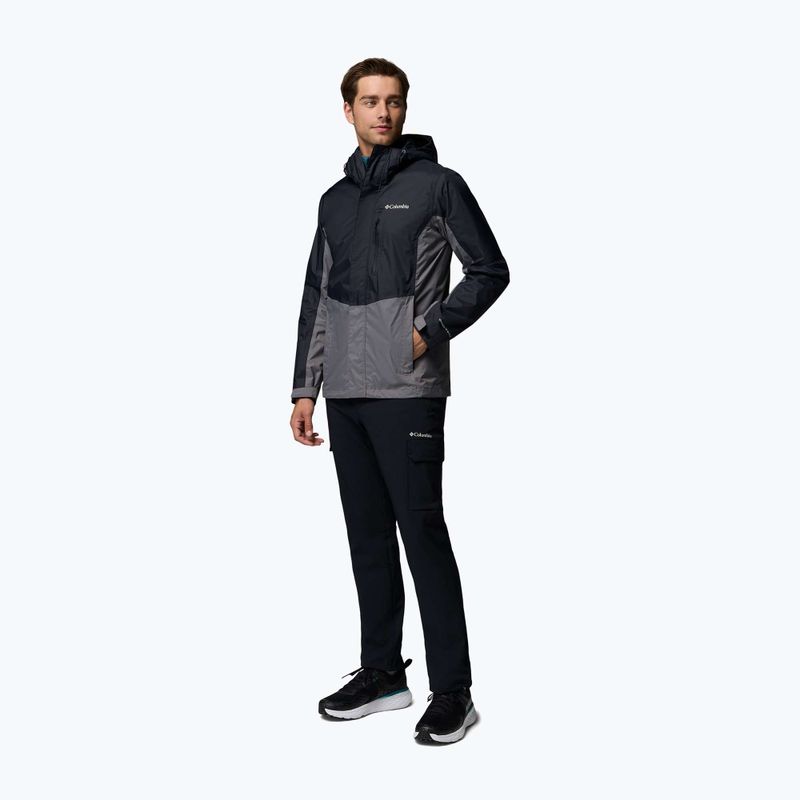 Geacă de ploaie pentru bărbați Columbia Pouring Adventure III black/city grey 2