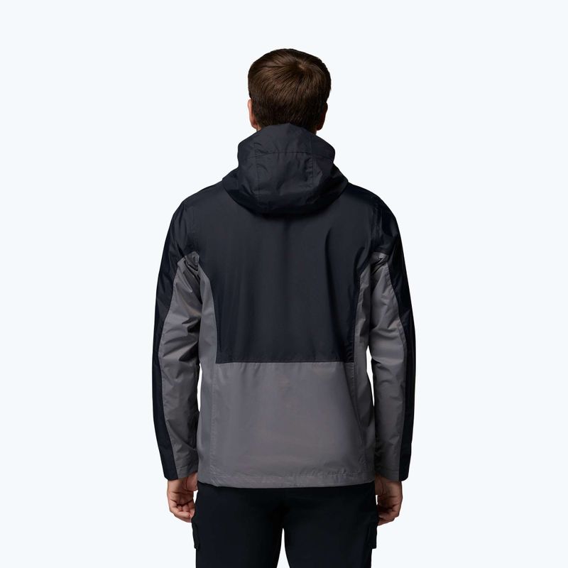 Geacă de ploaie pentru bărbați Columbia Pouring Adventure III black/city grey 3