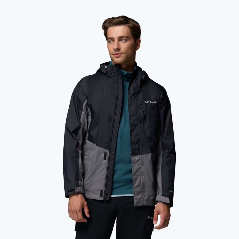 Geacă de ploaie pentru bărbați Columbia Pouring Adventure III black/city grey 5
