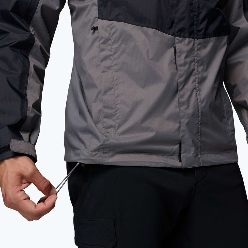 Geacă de ploaie pentru bărbați Columbia Pouring Adventure III black/city grey 8