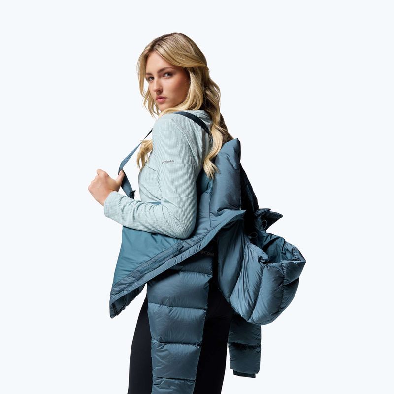 Geacă cu puf pentru femei Columbia Amaze Puff Hooded everblue high shine 11