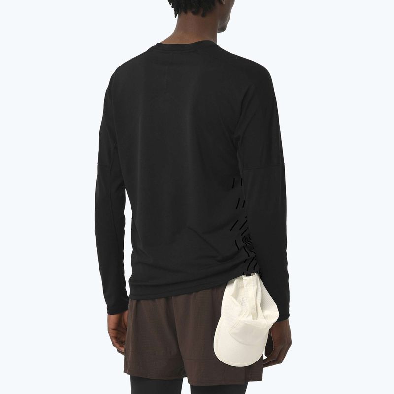 Longsleeve de alergare pentru bărbați Salomon Sense Aero GFX deep black 2