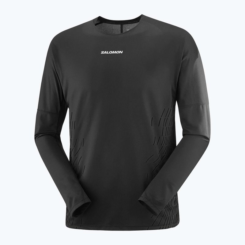 Longsleeve de alergare pentru bărbați Salomon Sense Aero GFX deep black 3