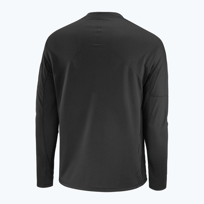 Longsleeve de alergare pentru bărbați Salomon Sense Aero GFX deep black 4
