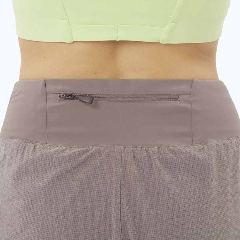 Pantaloni scurți de alergare pentru femei Salomon Sense Aero Stow 4" iron 5