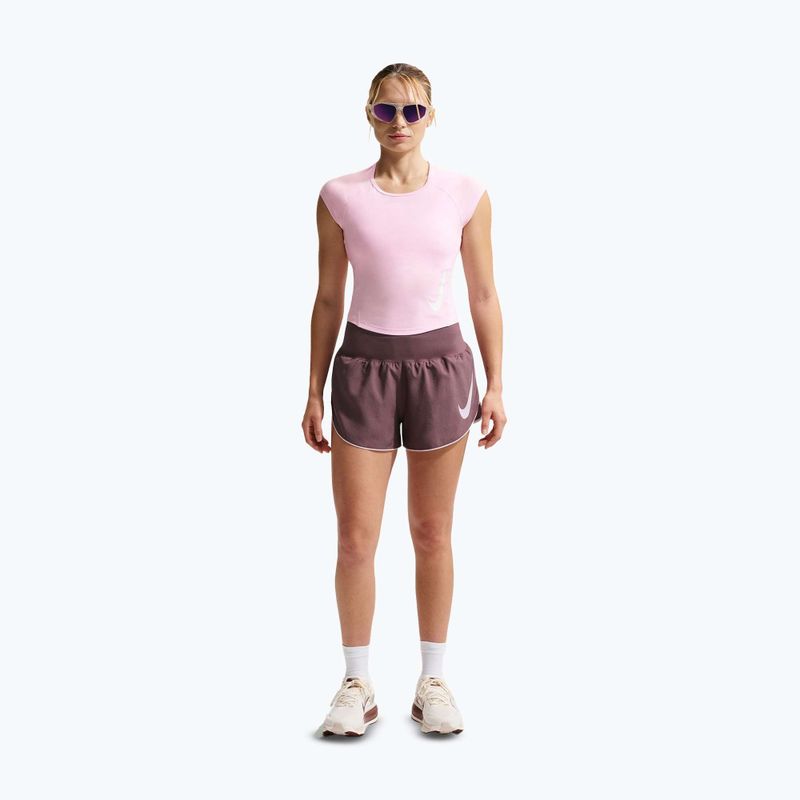 Tricou de alergare pentru femei Nike Swoosh Run Dri-Fit pink foam/photon dust/white 2