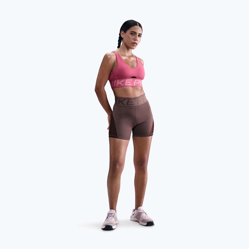 Pantaloni scurți pentru femei Nike Pro Sculpt High Waisted 5" Biker tattoo/burgundy crush/white 2