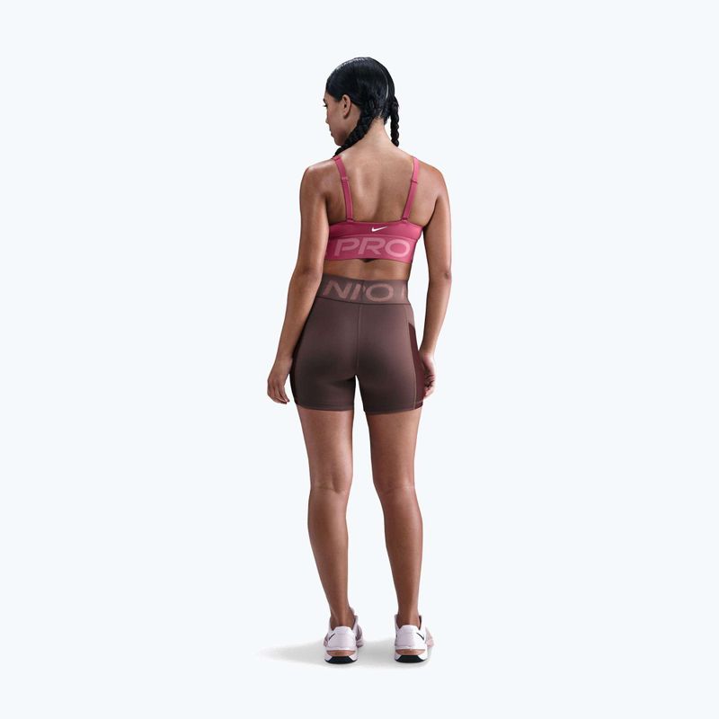 Pantaloni scurți pentru femei Nike Pro Sculpt High Waisted 5" Biker tattoo/burgundy crush/white 3