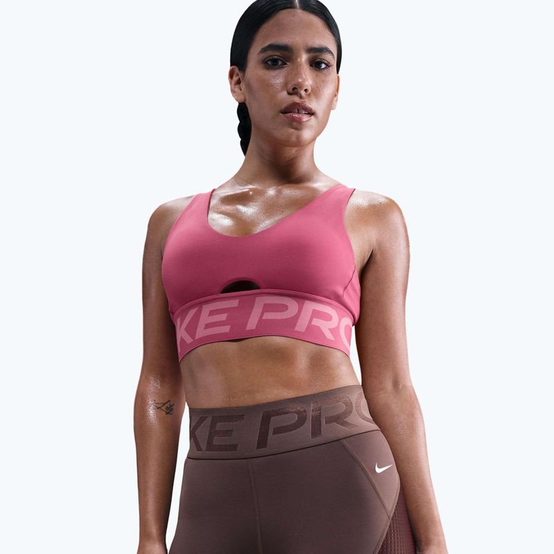 Pantaloni scurți pentru femei Nike Pro Sculpt High Waisted 5" Biker tattoo/burgundy crush/white 4