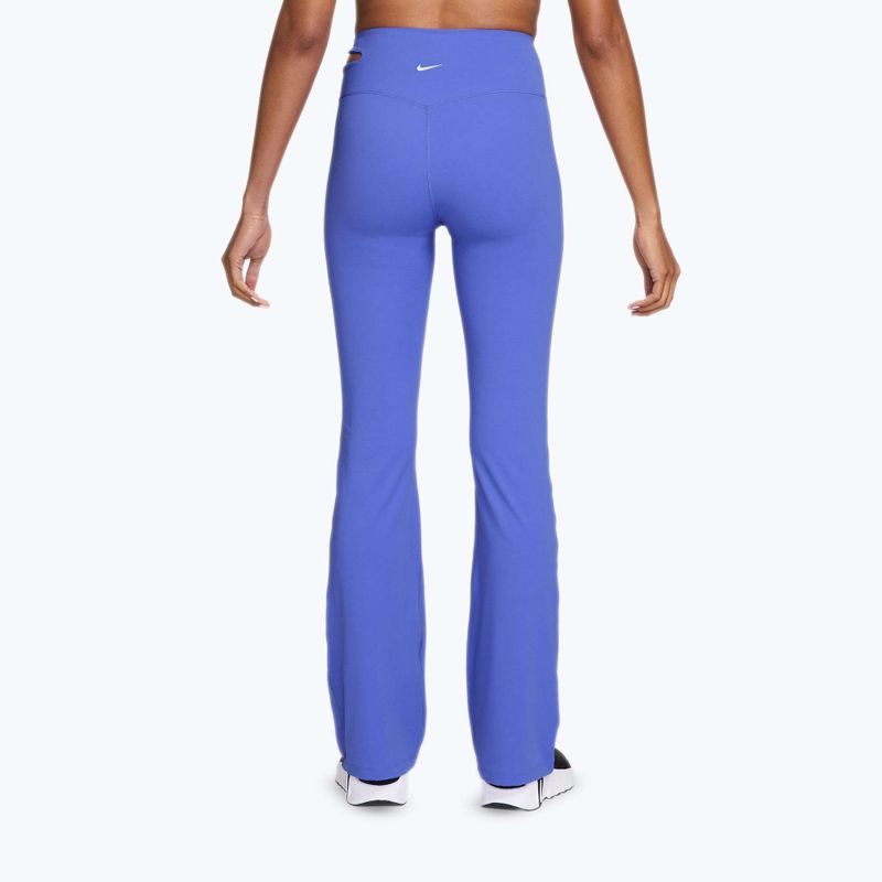 Pantaloni de antrenament pentru femei Nike Zenvy High-Waisted Flared sapphire/white 2