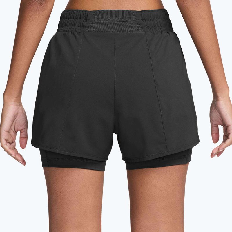 Pantaloni scurți pentru femei Nike One Dri-Fit High-Waisted 3" 2In1 black/white 2