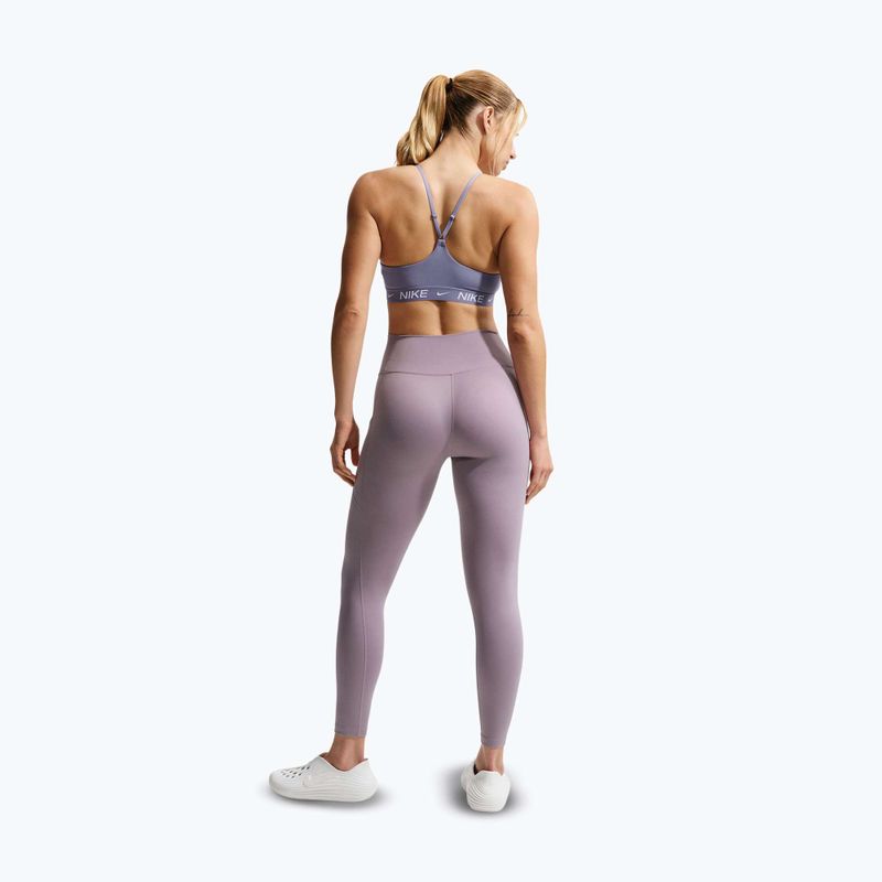 Colanți de antrenament pentru femei Nike One High-Waisted 7/8 light violet ore/white 3