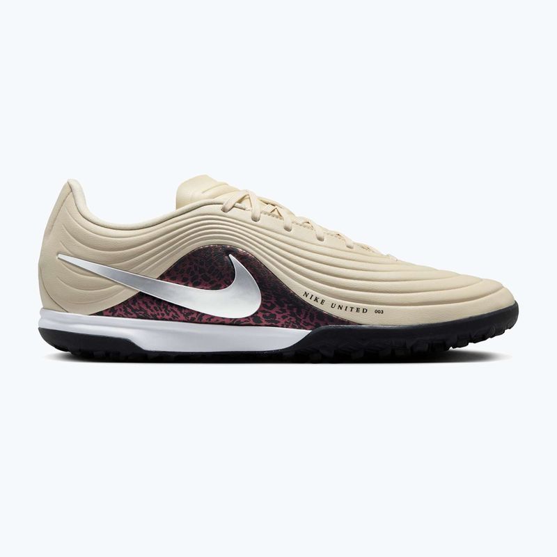 Încălțăminte de fotbal pentru bărbați Nike United Tiempo Maestro Academy TF fossil/burgundy crush/metallic silver 8