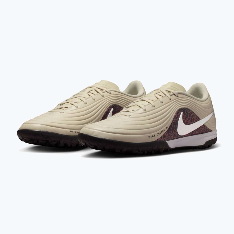 Încălțăminte de fotbal pentru bărbați Nike United Tiempo Maestro Academy TF fossil/burgundy crush/metallic silver 10