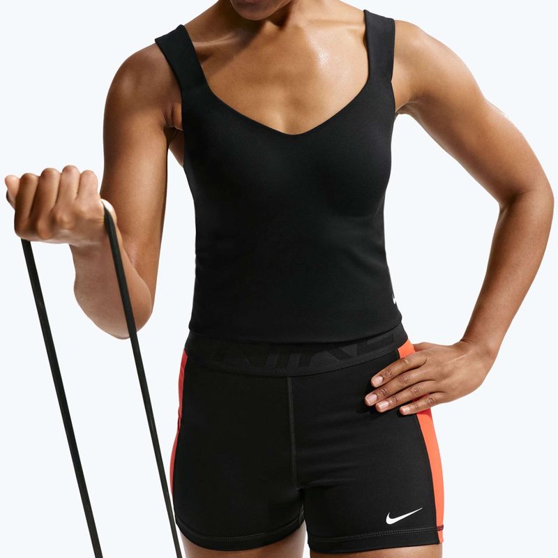 Tricou de antrenament pentru femei Nike Pro Sculpt Medium Support Padded Tank black/white 6