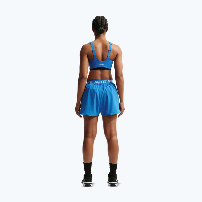 Pantaloni scurți de antrenament pentru femei Nike Pro 2in1 light photo blue/white 3