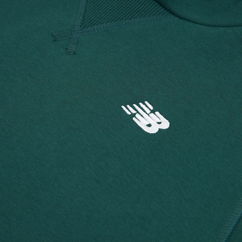 Bluză pentru copii New Balance Brush Back Small Logo Hoodie medusa green 8