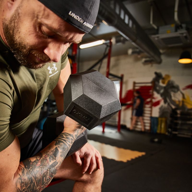 Ganteră cauciucată  XTREXO Hex HXD150 15 kg 7