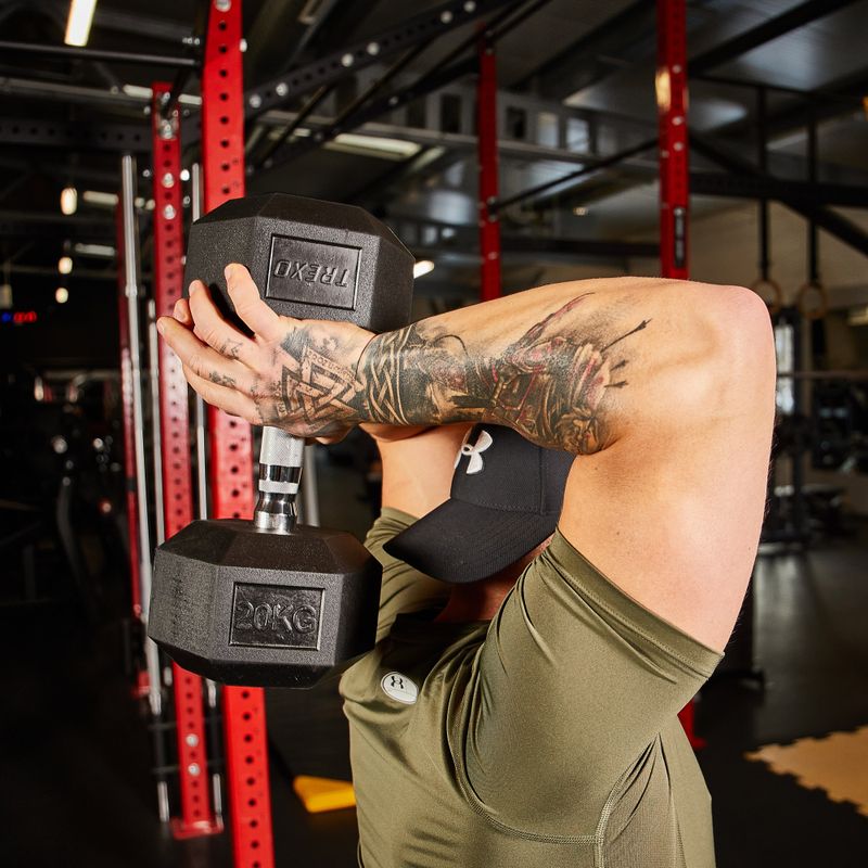 Ganteră cauciucată  XTREXO Hex HXD200 20 kg 8