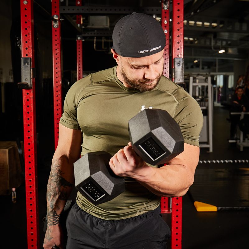 Ganteră cauciucată  XTREXO Hex HXD200 20 kg 9